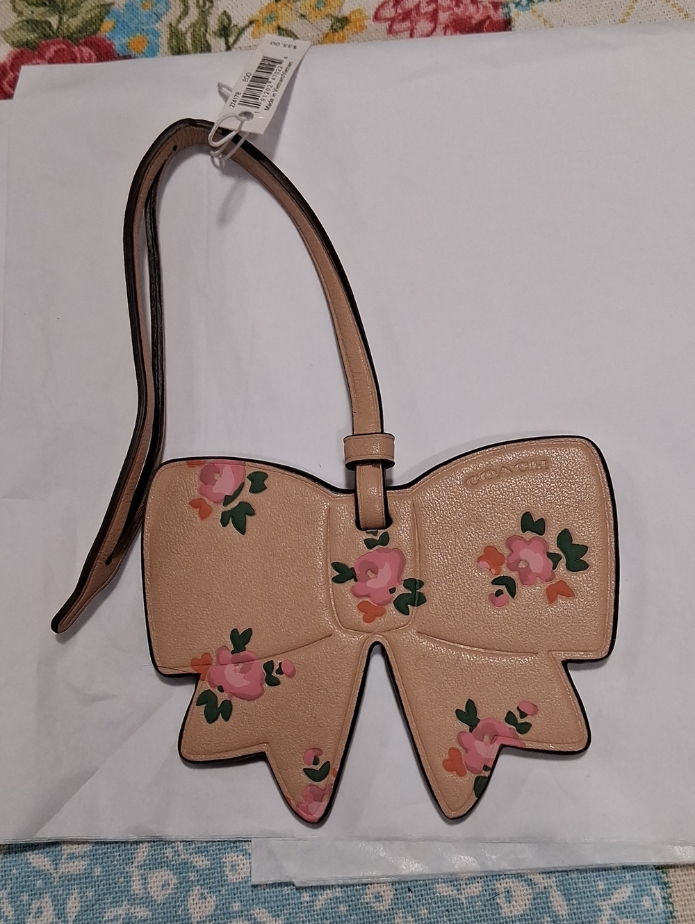 COACH FLORAL BUYTERFLY BAG CHARM...274178